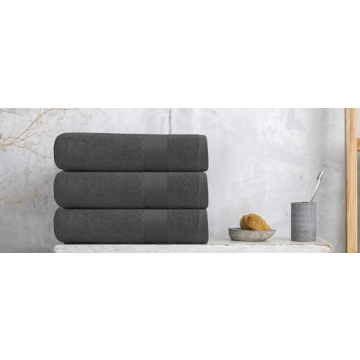 TEXCRAFT Premium Bath Towel Set - 100% Cotton, 6 Pack