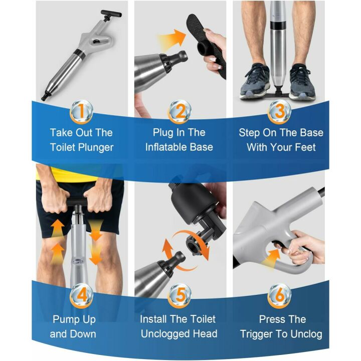Air Drain Blaster Gun for Effective Clog Removal