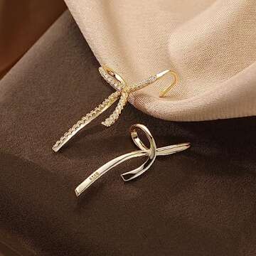 SLUYNZ Elegant 925 Sterling Silver CZ Bow Earrings for Women