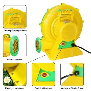 Bounce House Blower 950W for Safe and Quick Inflation