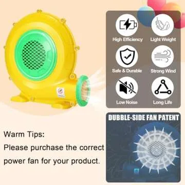 Bounce House Blower 950W for Safe and Quick Inflation