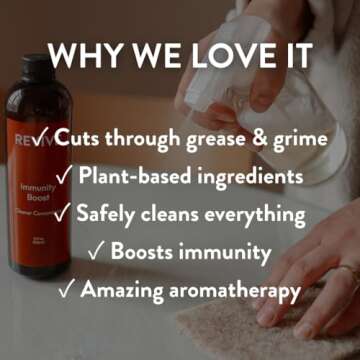 Immunity Boost Cleaner Concentrate by REVIVEEO - Multi-Purpose, All-Purpose, Concentrated, Mopping, Nontoxic, Plant Based