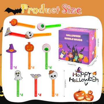 24 Pcs Halloween Mini Bubble Wands, Halloween Party Favors for Kids, Mini Bubble Wand for Halloween ...