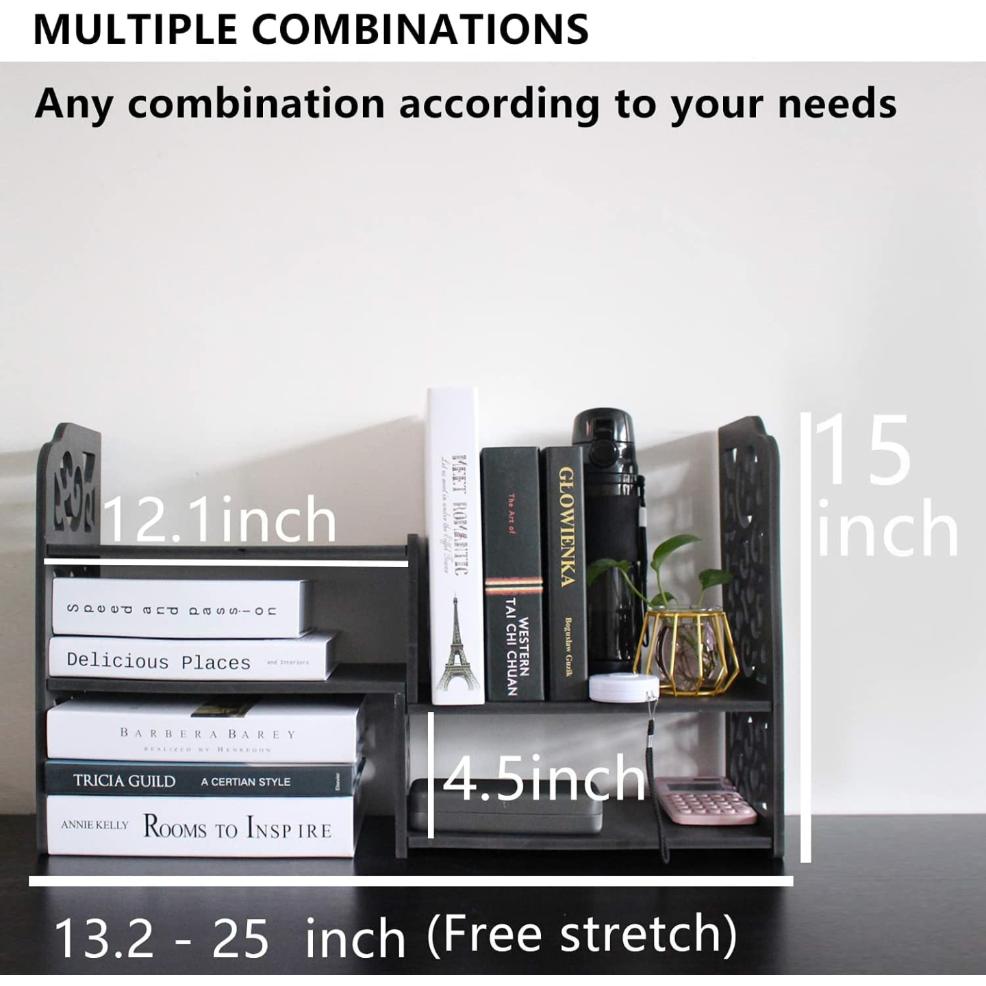 YGYQZ Mini Bookshelf - White Cute Desk Organizer