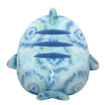 Squishmallows Original 8-Inch Luther Blue Tie-Dye Tiger Shark - Official Jazwares Plush
