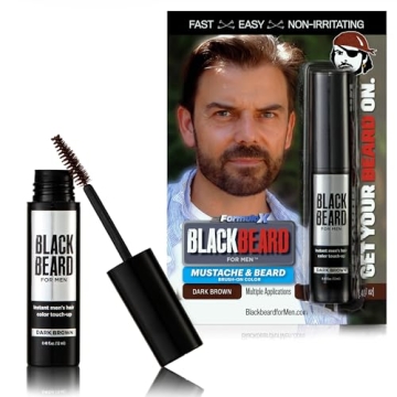 Blackbeard Instant Hypoallergenic 1-Day Color for Men - Temporary Tint for Beard, Mustache, Eyebrows...