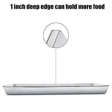 WEZVIX Baking Sheet Set of 2 Stainless Steel Cookie Trays