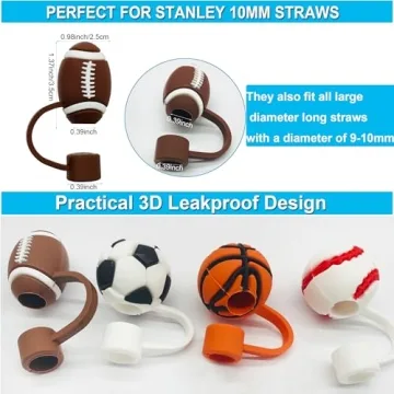 Colorful Silicone Straw Covers for Stanley Tumblers - Fun & Safe