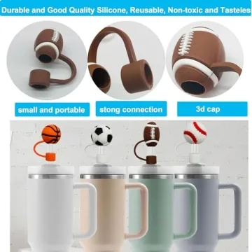Colorful Silicone Straw Covers for Stanley Tumblers - Fun & Safe