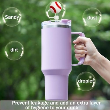 Colorful Silicone Straw Covers for Stanley Tumblers - Fun & Safe