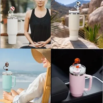 Colorful Silicone Straw Covers for Stanley Tumblers - Fun & Safe