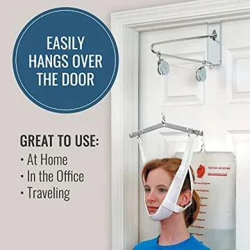 DMI Over the Door Posture Corrector and Cervical Neck Traction Device for Physical Therapy, FSA HSA Eligible Neck Stretcher, Back Stretcher, Neck Pain, Migraine Relief, Back Pain or Arthritis