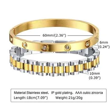 Shop the Stylish MPRAINBOW Gold Bracelet Set for Elegance