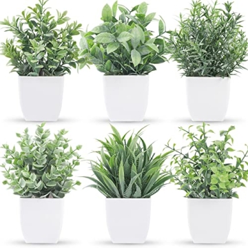 Der Rose 6 Pack Fake Plants for Home Decor