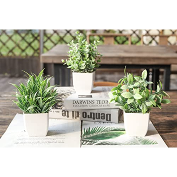 Der Rose 6 Pack Fake Plants for Home Decor