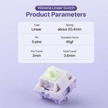 EPOMAKER Wisteria Linear Mechanical Keyboard Switches