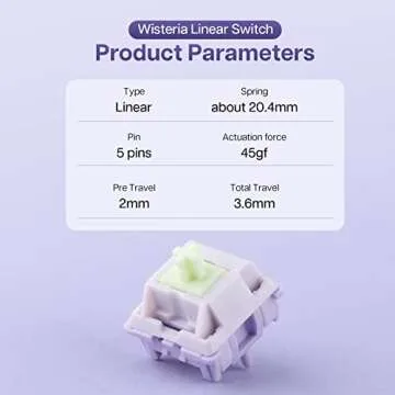 EPOMAKER Wisteria Linear Mechanical Keyboard Switches
