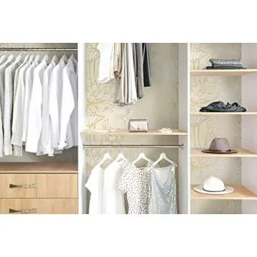 NextWall Lotus Floral Peel and Stick Wallpaper (Metallic Gold & Cream)