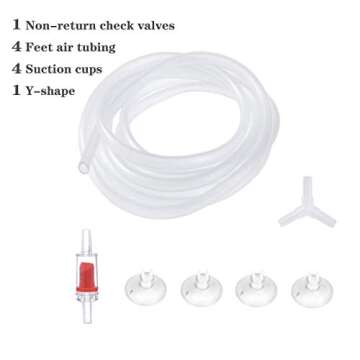 ALEGI Aquarium Bio Sponge Filter Kit with Air Tubing, Suction Cups, Check Valves for 55 Gallon Breeding Fry Betta Shrimp Fish Tank