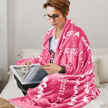 MACEVIA Inspirational Fleece Blanket for Women - 50x60