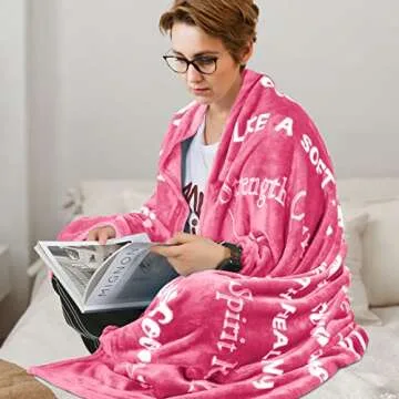 MACEVIA Inspirational Fleece Blanket for Women - 50x60