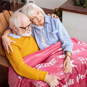 MACEVIA Inspirational Fleece Blanket for Women - 50x60