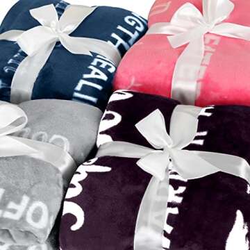 MACEVIA Inspirational Fleece Blanket for Women - 50x60