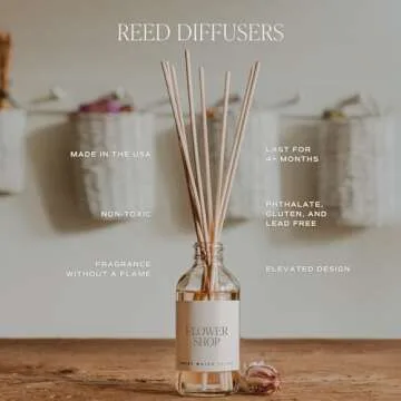 Sweet Water Decor Lavender and Sage Reed Diffuser - Spring Lavender Reed Diffuser for Home and Office with Long Lasting Fragrance - Made in the USA