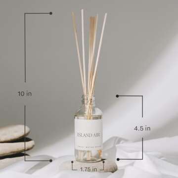 Sweet Water Decor Lavender and Sage Reed Diffuser - Spring Lavender Reed Diffuser for Home and Office with Long Lasting Fragrance - Made in the USA