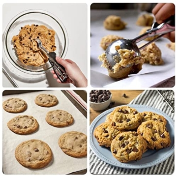 Cookie Scoop Set - 3 Stainless Steel Scoops for Baking