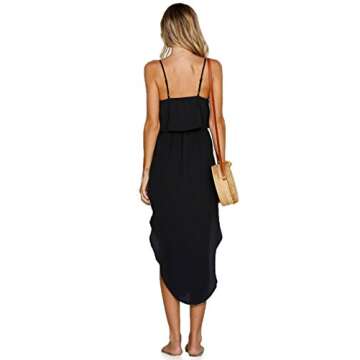 NERLEROLIAN Women's Adjustable Strappy Midi Dress