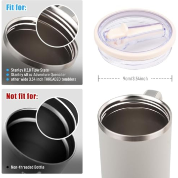 Tumbler Lid Replacement for Stanley Quencher - 2 Pack