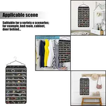 BB Brotrade Hanging Jewelry Organizer - 80 Zippered Pockets