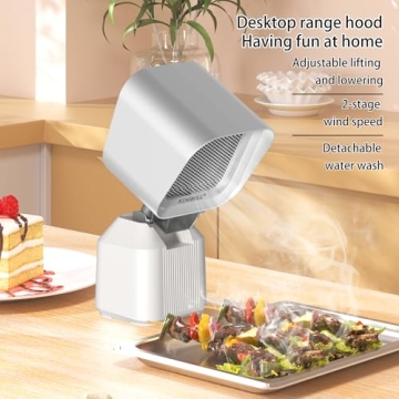 Kingbull Portable Range Hood Detachable Aluminum Filter,Portable Exhaust Fan for RV, Kitchen Cooking, Indoor BBQ, Hot Pot