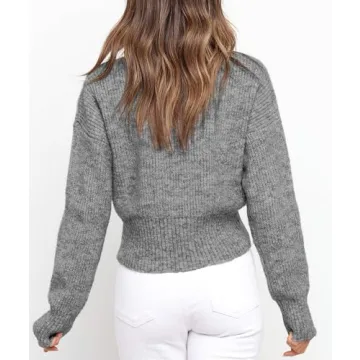 Okiwam Women's Cropped Sweater for Stylish Comfort