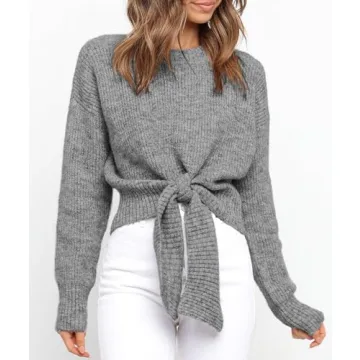 Okiwam Women's Cropped Sweater for Stylish Comfort