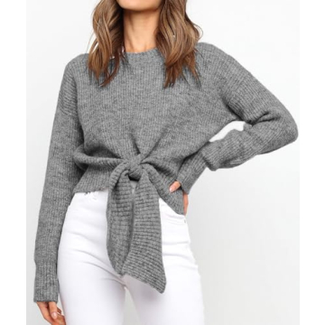 Okiwam Women's Cropped Sweater for Stylish Comfort