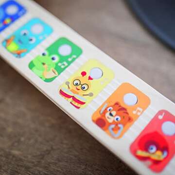 Baby Einstein Together in Tune Guitar​ Safe Wireless Wooden Musical Toddler Toy, Magic Touch Collection, Age 6 Months+