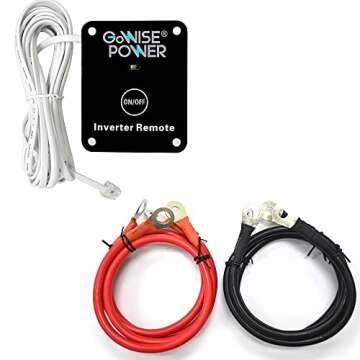 GoWISE Power PS1004 3000W Continuous 6000W Surge Peak Power Pure Sine Wave Inverter with Starter Cab...