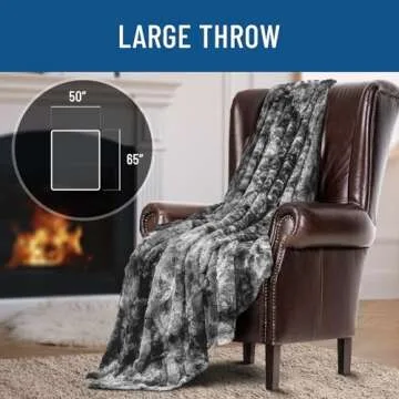 Everlasting Comfort Faux Fur Throw Blanket - Soft, Fluffy, Fuzzy, Plush, Thick, Minky Throws
