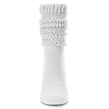 MeMoi Women's Ruffled Slouch Crew Socks Burgundy for Style and Comfort