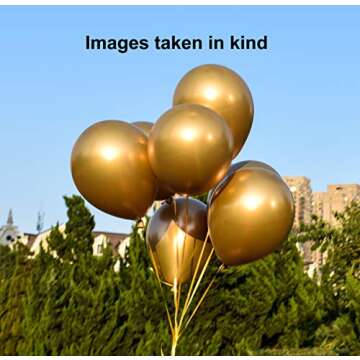 Fayoo Gold Balloons, 12'' Gold Metallic Latex Party Balloons for Party Decorations, Baby Shower, Christmas Decorations, Birthdays, Bridal Shower, Valentine's Day, Graduation 48PCS