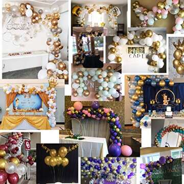 Fayoo Gold Balloons, 12'' Gold Metallic Latex Party Balloons for Party Decorations, Baby Shower, Christmas Decorations, Birthdays, Bridal Shower, Valentine's Day, Graduation 48PCS