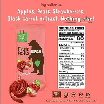 Bear Strawberry Fruit Rolls Healthy Snack for Everyone
