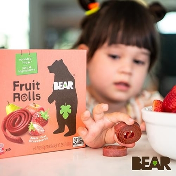 Bear Strawberry Fruit Rolls Healthy Snack for Everyone