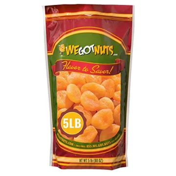 Delicious Dried Turkish Apricots - 5lbs Resealable Bag