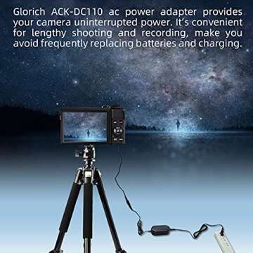 Glorich DR-110 DC Coupler NB-13L Dummy Battery ACK-DC110 AC Power Adapter Kit Compatible with Camera...