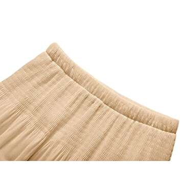 NASHALYLY Women's Chiffon Elastic High Waist Pleated A-Line Flared Maxi Skirts