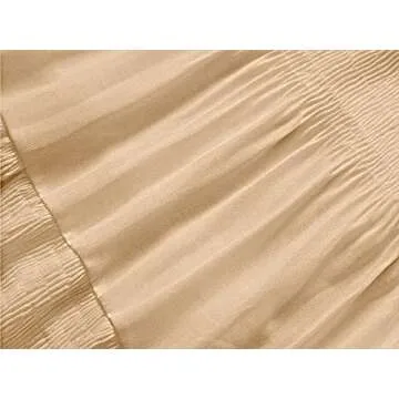 NASHALYLY Women's Chiffon Elastic High Waist Pleated A-Line Flared Maxi Skirts