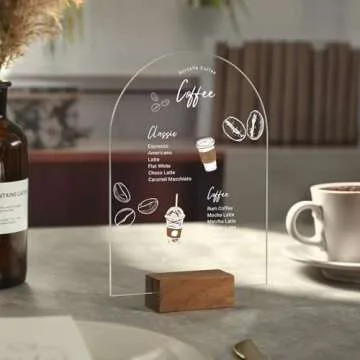 UNIQOOO 20 Pcs Acrylic 5x7 Clear Arch Table Sign for Wedding, 1/8 in Thick, DIY Blank Arch Sign Sheet Perfect for Decoration, Party,Anniversary, Event, Base NOT Included